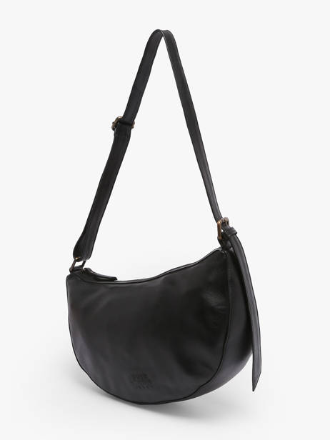 Cross Body Tas Cow Leder Basilic pepper Zwart cow BCOW71 ander zicht 2